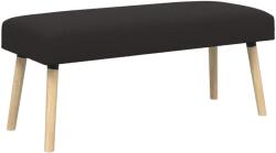 vidaXL banca Simplu Negru 110 x 40 x 46 cm Bouclé GartenMobel Dekor (42038415)