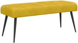 vidaXL Banca cu butoane capitonate Galben 110 x 40 x 46 cm Catifea GartenMobel Dekor (42038536)