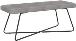 vidaXL banca Simplu Gri deschis 110 x 40 x 45 cm Catifea GartenMobel Dekor (42038343)