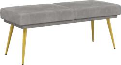 vidaXL Banca cu doua straturi Gri deschis 120 x 45 x 46 cm Catifea GartenMobel Dekor (42038585)