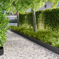 vidaXL Margine pentru gazon 20 pcs 103 x 20 cm Otel Negru GartenMobel Dekor (8008372)