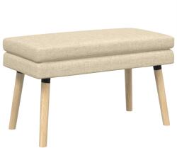 vidaXL Banca cu doua straturi Crem 80 x 40 x 47 cm Tesatura GartenMobel Dekor (42038438)