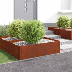vidaXL Margine pentru gazon 100 x 60 x 35 cm Otel Ruginit GartenMobel Dekor (8008957)