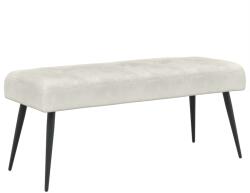 vidaXL Banca cu butoane capitonate Crem 110 x 40 x 46 cm Catifea GartenMobel Dekor (42038537)