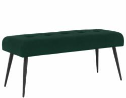 vidaXL Banca cu butoane capitonate Verde închis 110 x 40 x 46 cm GartenMobel Dekor (42038531)