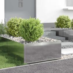 vidaXL Margine pentru gazon 4 pcs 60 x 60 x 35 cm Otel Argintiu GartenMobel Dekor (8008928)