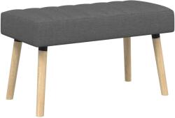 vidaXL Banca cu tapitare canelata Gri închis 80 x 40 x 46 cm Tesatura GartenMobel Dekor (42038474)