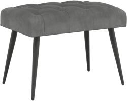 vidaXL Banca cu butoane capitonate Gri închis 60 x 40 x 45 cm Catifea GartenMobel Dekor (42038544)