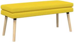 vidaXL Banca cu doua straturi Galben Deschis 110 x 40 x 47 cm Tesatura GartenMobel Dekor (42038455)
