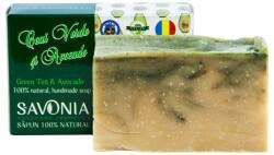 SAVONIA Sapun natural pentru fata si corp Ceai verde si Avocado, 90g, Savonia