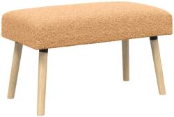 vidaXL banca Simplu Bej 80 x 40 x 46 cm Bouclé GartenMobel Dekor (42038410)