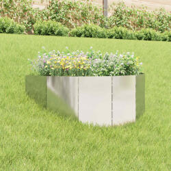 vidaXL Margine pentru gazon 100 x 45 cm Otel Argintiu GartenMobel Dekor (8008899)
