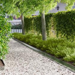 vidaXL Margine pentru gazon 10 pcs 100 x 10 x 8 cm Otel Argintiu GartenMobel Dekor (8008883)