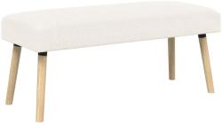 vidaXL banca Simplu Crem 110 x 40 x 46 cm Bouclé GartenMobel Dekor (42038412)