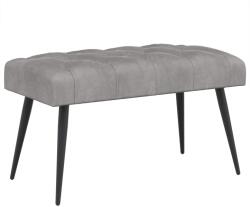 vidaXL Banca cu butoane capitonate Gri deschis 80 x 40 x 46 cm Catifea GartenMobel Dekor (42038557)