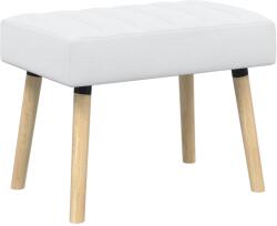 vidaXL Banca cu tapitare canelata Alb 60 x 40 x 45 cm Tesatura GartenMobel Dekor (42038470)