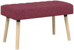 vidaXL Banca cu tapitare canelata Rosu Vin 80 x 40 x 46 cm Tesatura GartenMobel Dekor (42038476)