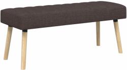 vidaXL Banca cu tapitare canelata Maro închis 110 x 40 x 46 cm GartenMobel Dekor (42038491)