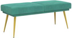vidaXL Banca cu doua straturi Turcoaz 120 x 45 x 46 cm Catifea GartenMobel Dekor (42038595)