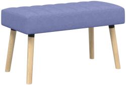 vidaXL Banca cu tapitare canelata Albastru Jeans 80 x 40 x 46 cm GartenMobel Dekor (42038486)