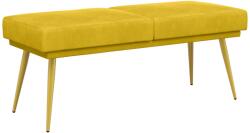 vidaXL Banca cu doua straturi Galben 120 x 45 x 46 cm Catifea GartenMobel Dekor (42038592)
