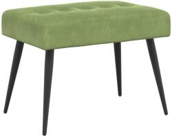 vidaXL Banca cu butoane capitonate Verde deschis 60 x 40 x 45 cm GartenMobel Dekor (42038504)