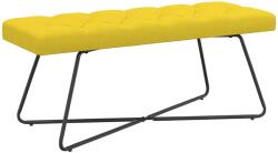 vidaXL Banca cu butoane capitonate Galben Deschis 110 x 40 x 46 cm GartenMobel Dekor (42038381)