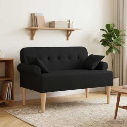vidaXL Canapea cu capitonaj butonat Negru 120 x 65 x 79 cm Tesatura GartenMobel Dekor (42041811)