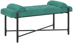 vidaXL Banca cu butoane si perne Turcoaz 110 x 40 x 46 cm Catifea GartenMobel Dekor (42038395)