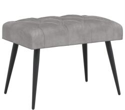 vidaXL Banca cu butoane capitonate Gri deschis 60 x 40 x 45 cm Catifea GartenMobel Dekor (42038543)