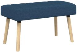 vidaXL Banca cu tapitare canelata albastru 80 x 40 x 46 cm Tesatura GartenMobel Dekor (42038481)