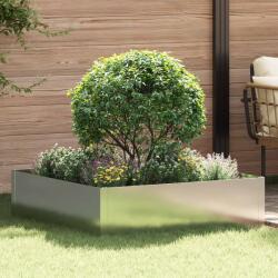 vidaXL Margine pentru gazon 100 x 100 x 35 cm Otel Argintiu GartenMobel Dekor (8008983)