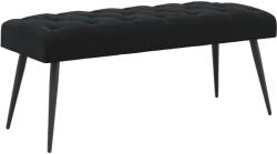 vidaXL Banca cu butoane capitonate Negru 110 x 40 x 46 cm Catifea GartenMobel Dekor (42038577)