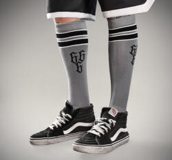 HYRAW чорапи до коляното - чорапи hyraw - skull - grey - ss22-a19-scks-tu