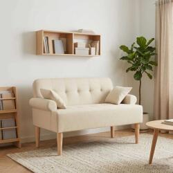 vidaXL Canapea cu capitonaj butonat Crem 120 x 65 x 79 cm Tesatura GartenMobel Dekor (42041816)