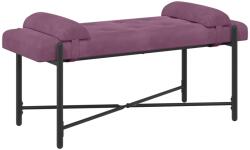 vidaXL Banca cu butoane si perne Violet 110 x 40 x 46 cm Catifea GartenMobel Dekor (42038398)