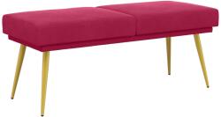 vidaXL Banca cu doua straturi Rosu Vin 120 x 45 x 46 cm Catifea GartenMobel Dekor (42038590)