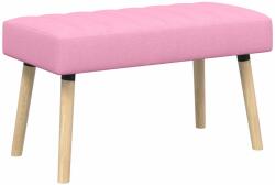 vidaXL Banca cu tapitare canelata Roz 80 x 40 x 46 cm Tesatura GartenMobel Dekor (42038485)