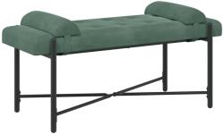 vidaXL Banca cu butoane si perne Verde Marii 110 x 40 x 46 cm Catifea GartenMobel Dekor (42038396)
