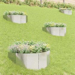 vidaXL Margine pentru gazon 4 pcs 100 x 45 cm Otel Argintiu GartenMobel Dekor (8008900)