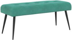 vidaXL Banca cu butoane capitonate Turcoaz 110 x 40 x 46 cm Catifea GartenMobel Dekor (42038539)