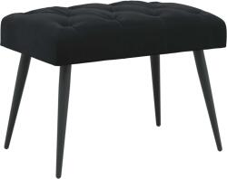 vidaXL Banca cu butoane capitonate Negru 60 x 40 x 45 cm Catifea GartenMobel Dekor (42038549)