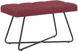 vidaXL Banca cu butoane capitonate Rosu Vin 80 x 40 x 46 cm Tesatura GartenMobel Dekor (42038360)