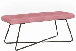 vidaXL banca Simplu Roz 110 x 40 x 45 cm Catifea GartenMobel Dekor (42038347)