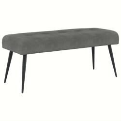 vidaXL Banca cu butoane capitonate Gri închis 110 x 40 x 46 cm Catifea GartenMobel Dekor (42038530)