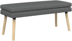 vidaXL Banca cu doua straturi Gri închis 110 x 40 x 47 cm Tesatura GartenMobel Dekor (42038446)