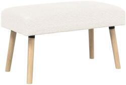 vidaXL banca Simplu Crem 80 x 40 x 46 cm Bouclé GartenMobel Dekor (42038406)