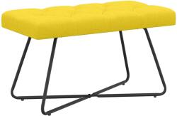 vidaXL Banca cu butoane capitonate Galben Deschis 80 x 40 x 46 cm GartenMobel Dekor (42038367)