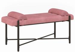 vidaXL Banca cu butoane si perne cu perna Roz 110 x 40 x 46 cm Catifea GartenMobel Dekor (42038389)