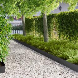 vidaXL Margine pentru gazon 30 pcs 100 x 20 cm Otel Negru GartenMobel Dekor (8008576)